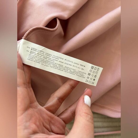 Zara NWT Cropped Open Back Top with Ties Pale Pink Size XL Bloggers Fav - Picture 11 of 11